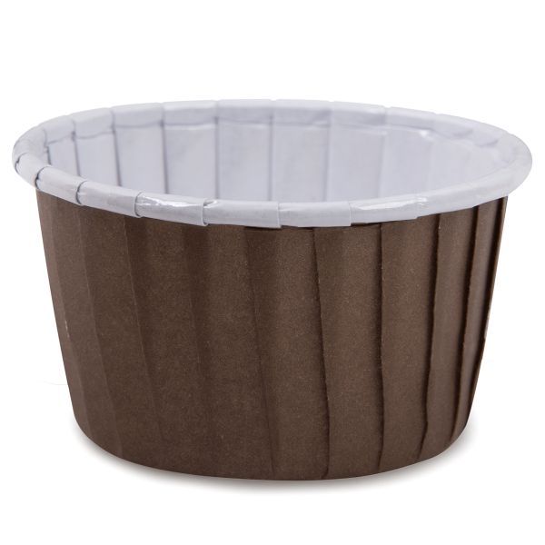 Формы для выпечки бумажные (усиленные с бортиком) 5 см, 5х3.9 см, 12 шт, №08 коричневый, S-Chief PPC-0010