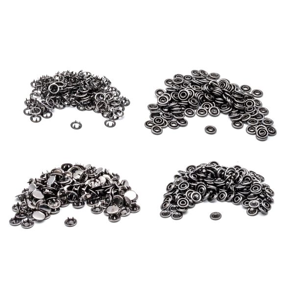 Кнопка рубашечная (джерси) закрытая ⌀9.5 мм, ≈144 шт, МЕТАЛЛ, чер.никель, NEW STAR