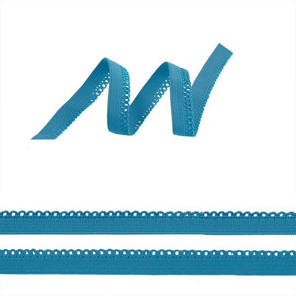 Резинка бельевая (ажурная) 10.0 мм / 100 метров, арт.RB03 серо-голубой S280