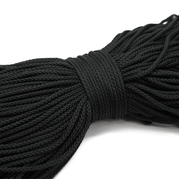 Шнур плетеный ⌀4.0 мм / 200 метров, 005 черный