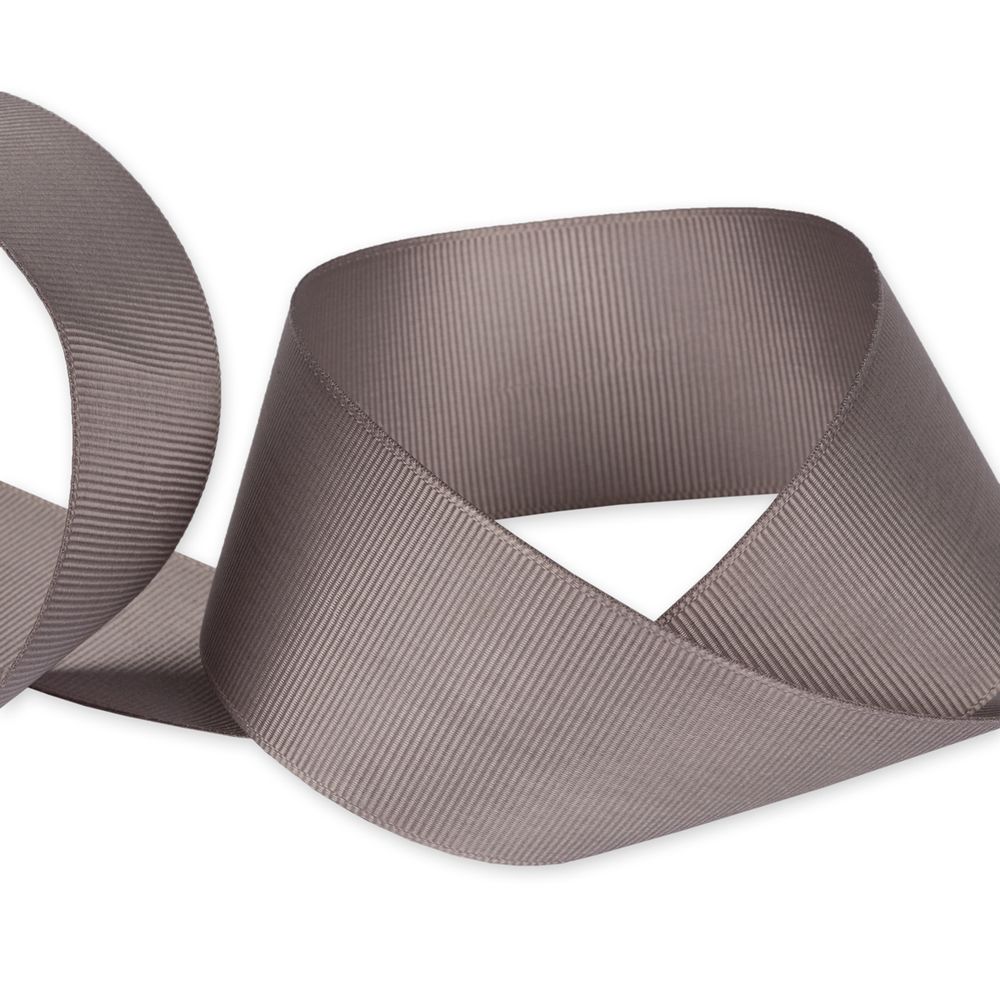 Лента репсовая (в рубчик) 38.0 мм / 45.5 метра, 124 серый, Gamma GR-38