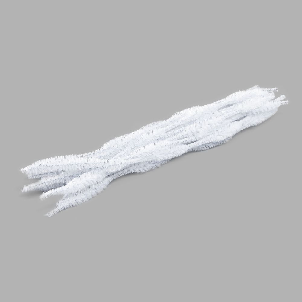 Проволока синельная объемная Цветок 12 мм / 300мм, 15 шт, Astra&Craft (B-040 белый)