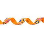 Лента репсовая (в рубчик) Сердца 1,5см*22.86 м (оранжевый)