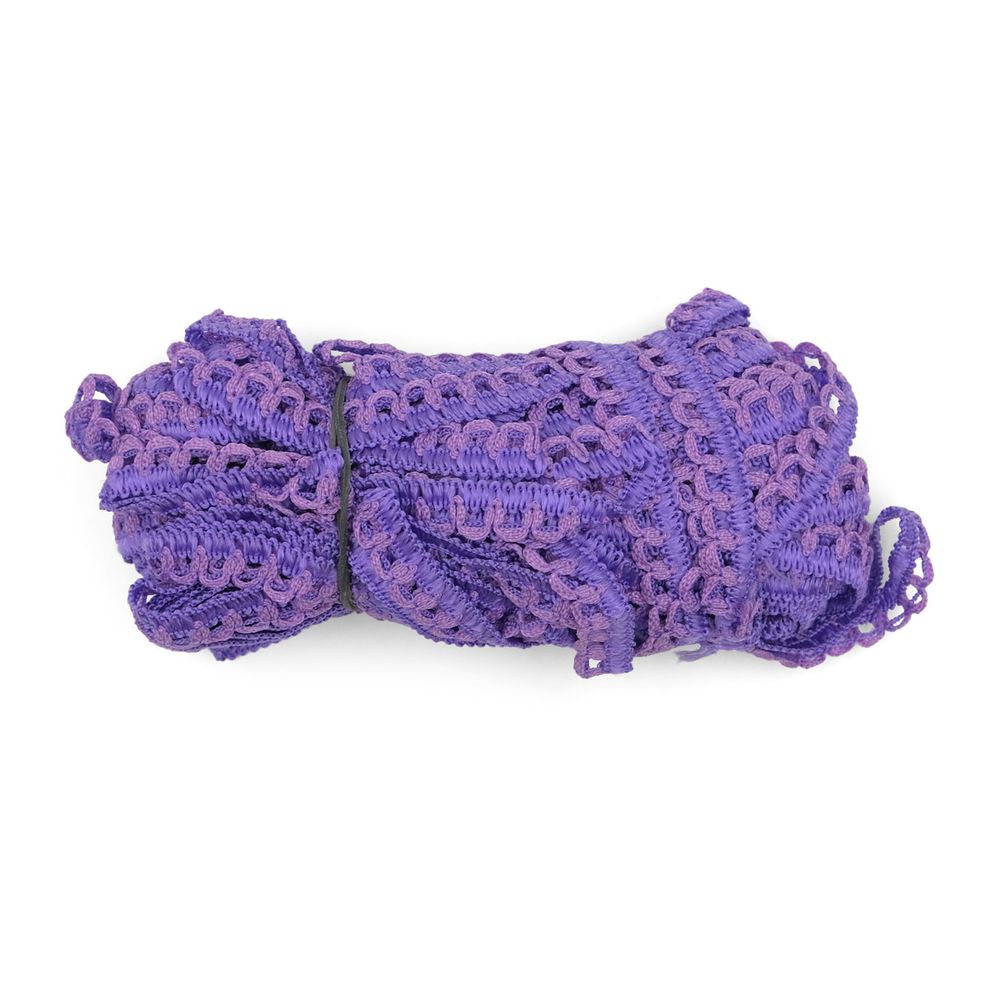 Кружево вязаное (тесьма) 10 мм / 25 метров, рис.9441 (сирень) С3805Г17