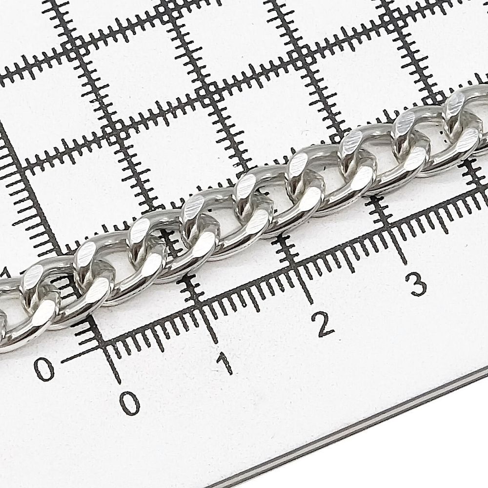 Цепь алюминиевая 9,2х7,2 мм, 10 м, никель