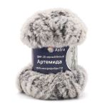 Пряжа Astra Premium (Астра Премиум) Артемида / уп.3 мот. по 100 г, 60 м, 28 черно-белый