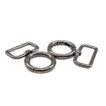 Карабин металл 25.0 мм, черный никель, 4 шт