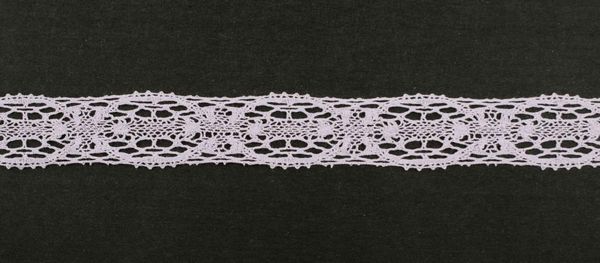 Кружево вязаное (тесьма) 24 мм, цв.св.фиолетовый, Alfa, 25 метров, AF-029-027