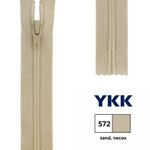 Молния спираль (витая) YKK Т3 (3 мм) 1 зам., н/раз., 18 см, цв. 572 песок, 0561179/18, уп. 10 шт /TOS/
