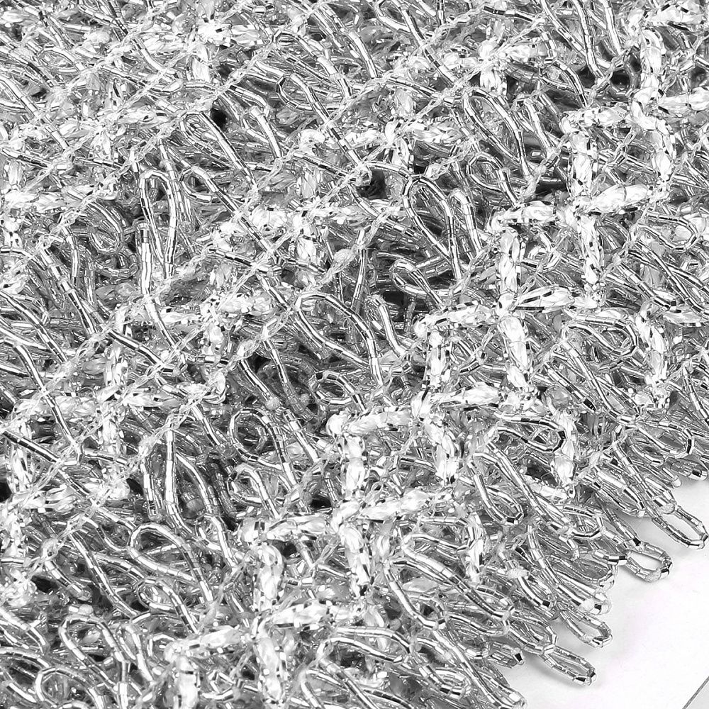 Тесьма отделочная 28 мм, 9447 цв.серебро уп.13.71м