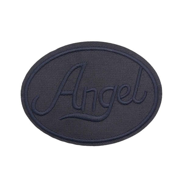 Термоаппликация круг ANGEL black 93х67мм (Blue2 (синий2)), 2 шт, LA559