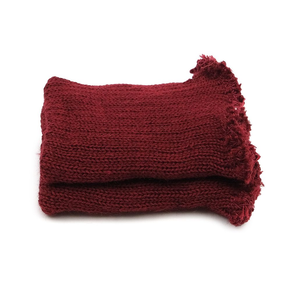 Манжеты трикотажные 7.0х9.5 см, 1 пара, плотные без шва, 002 бордо