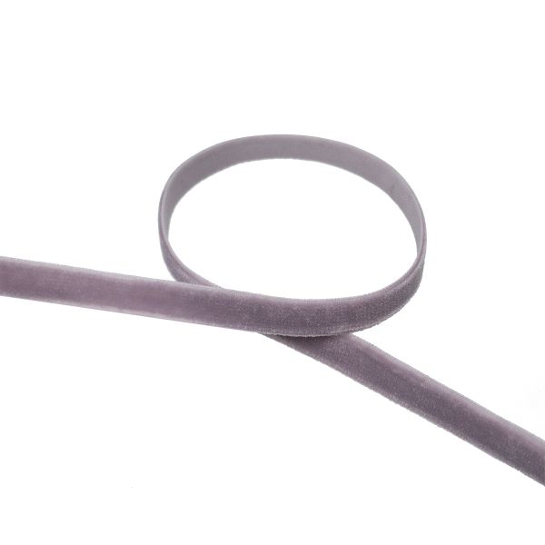 Лента бархатная (тесьма) эластичная 6.0 мм / 16.5±0.5 метра, №609 (17-1605) сиреневый, Blitz VRE-06