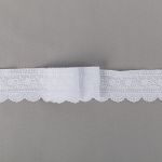 Кружево шитьё 48 мм / 9±0.2 метров, Турция, белый, Gamma GYEM-4800