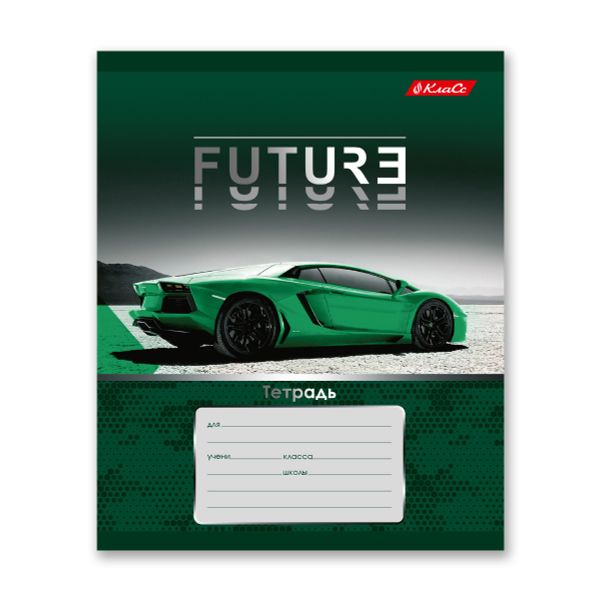 Тетрадь ученическая школьная, выборочный лак, A5+ 24 л. на скобе 65 г/м², белизна 100% 30 шт, клетка, 000373 Зелёная ракета, Светоч 24ТСКд5_4_3_1