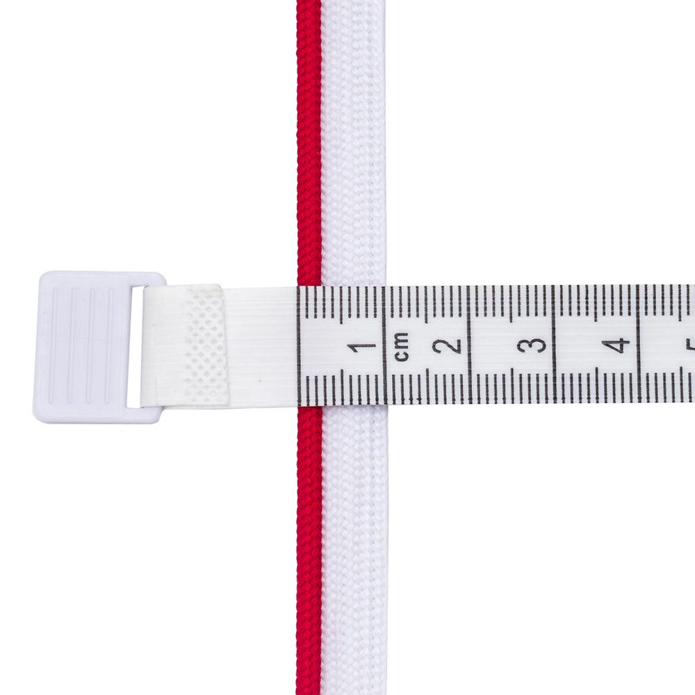 Кант отделочный 10 мм / 91.4 метр, белый/темно- красный, 3AR2731