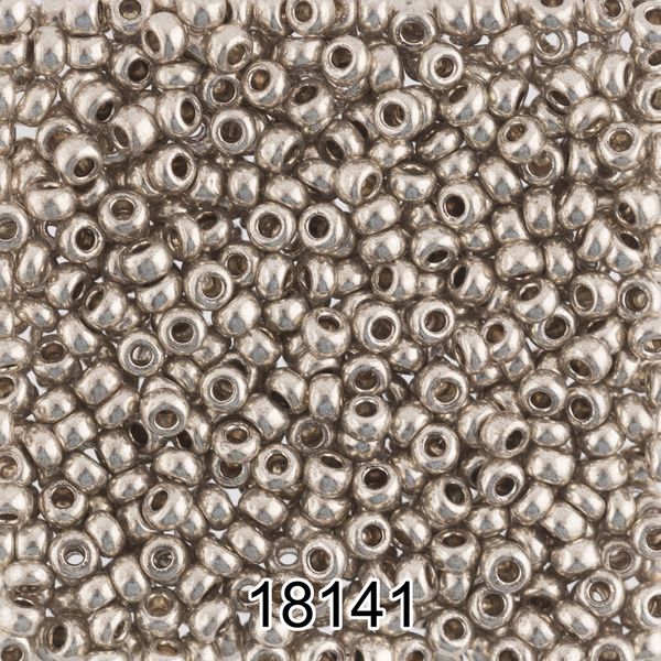 Бисер Preciosa 10/0 (2.3 мм), 500 г, 18141 (Ф394) зелено-бежевый/металлик