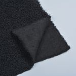 Мех трикотажный 280 г/м², шир.165см, цв.черный, 20м /TOS/