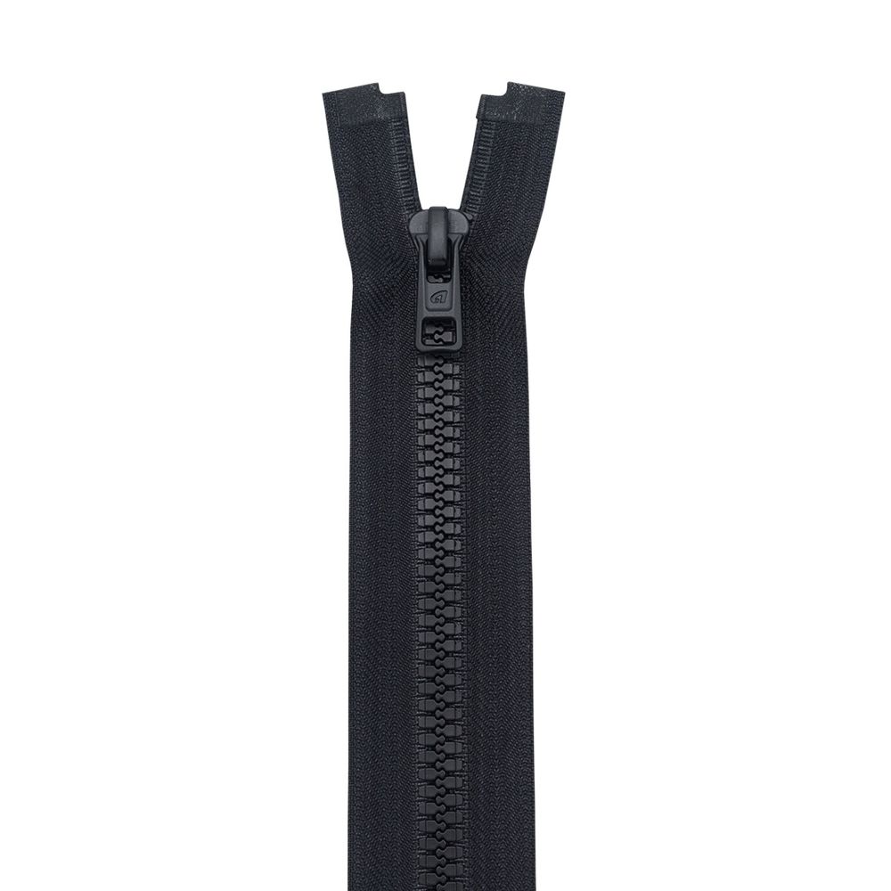 Молния трактор Arta Т6 (6 мм) 1 зам., разъем., 50 см, (2076), A580 черный, НОВЫЙ МАТОВЫЙ ЗАМОК, уп.50 штук