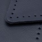 Заплатки пришивные из кожи, ромб 6х8,4см с перфорацией, 2 шт, 100% кожа, 05 темно-синий, 9115