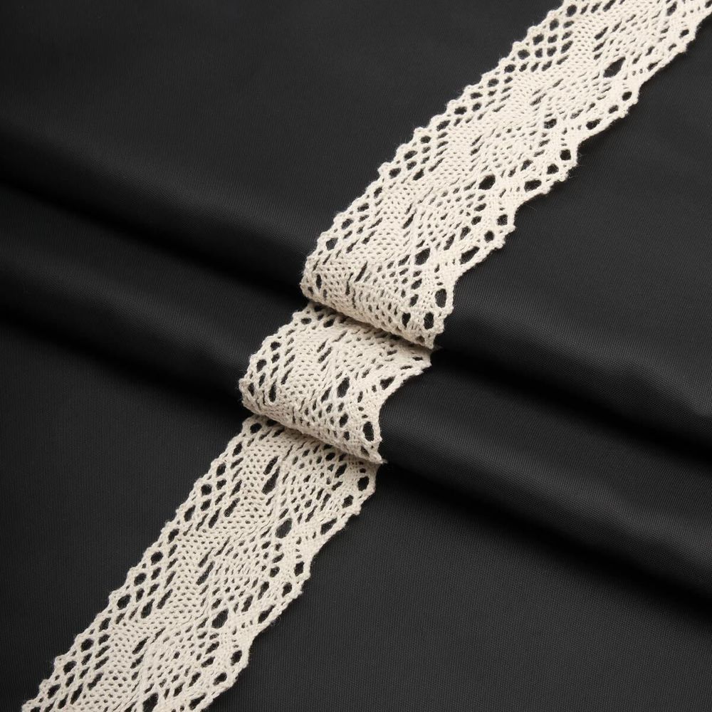 Кружево вязаное (тесьма) 38 мм / 25 метров, рис.38.01.054 (суровый), С3749Г17