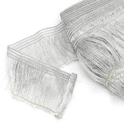 Бахрома отделочная 85.0 мм / 25 метров, металлизированная серебро
