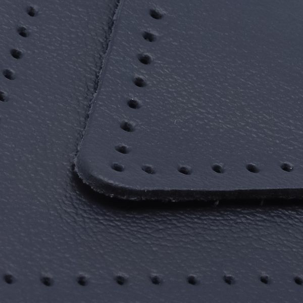 Заплатки пришивные из кожи, треугольник равносторонний 8см с перфорацией, 2 шт, 100% кожа, 05 темно-синий, 9126