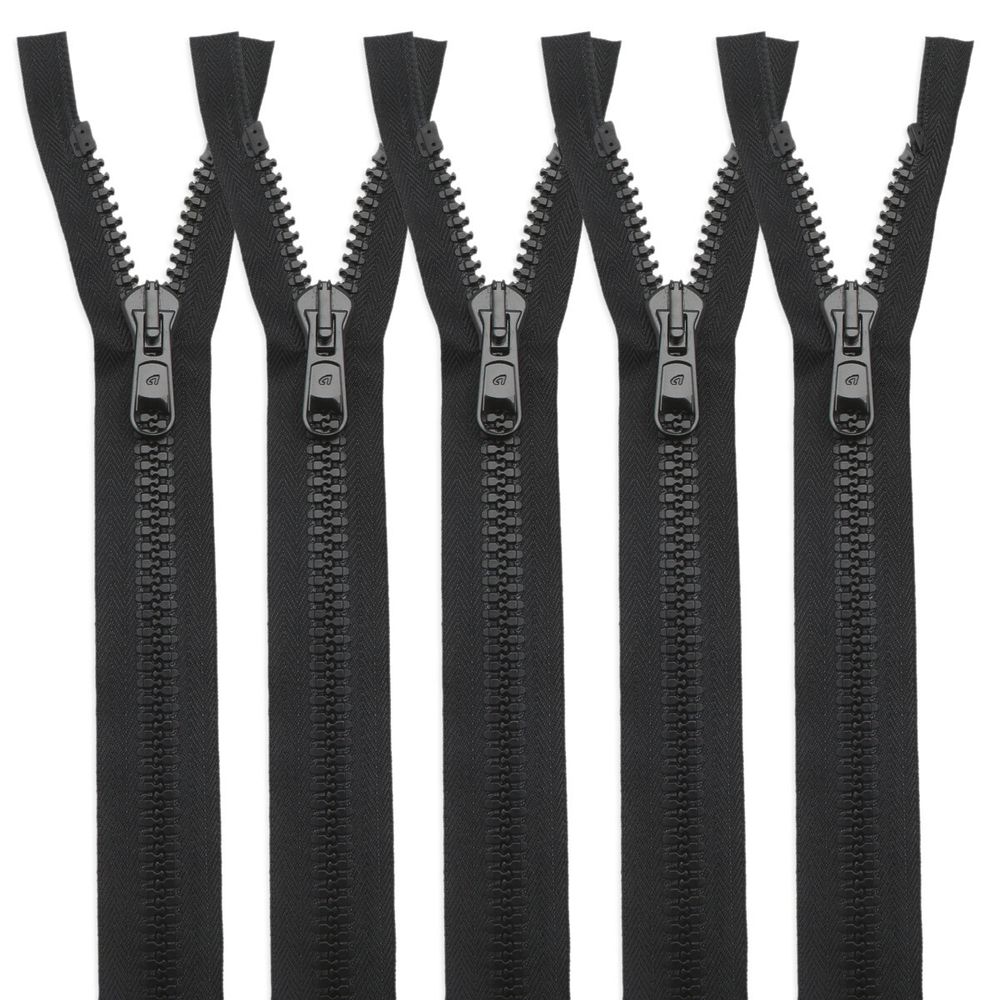 Молния трактор Arta Т8 (8 мм) 2 зам., разъем., 120 см, цв. 077 черный, уп.5 шт