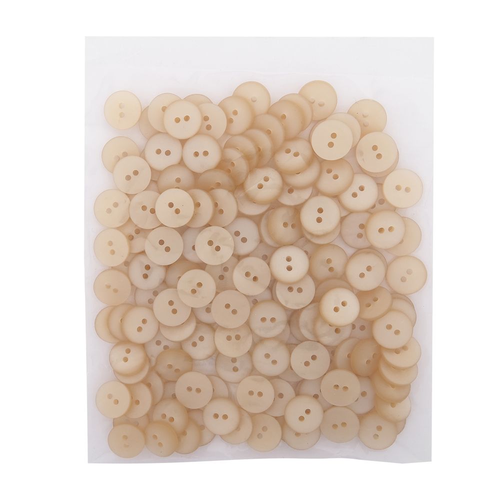 Пуговицы на 2 прокола 18L (11мм), пластик (col.27 светло-бежевый), CR-K18M, 144 шт