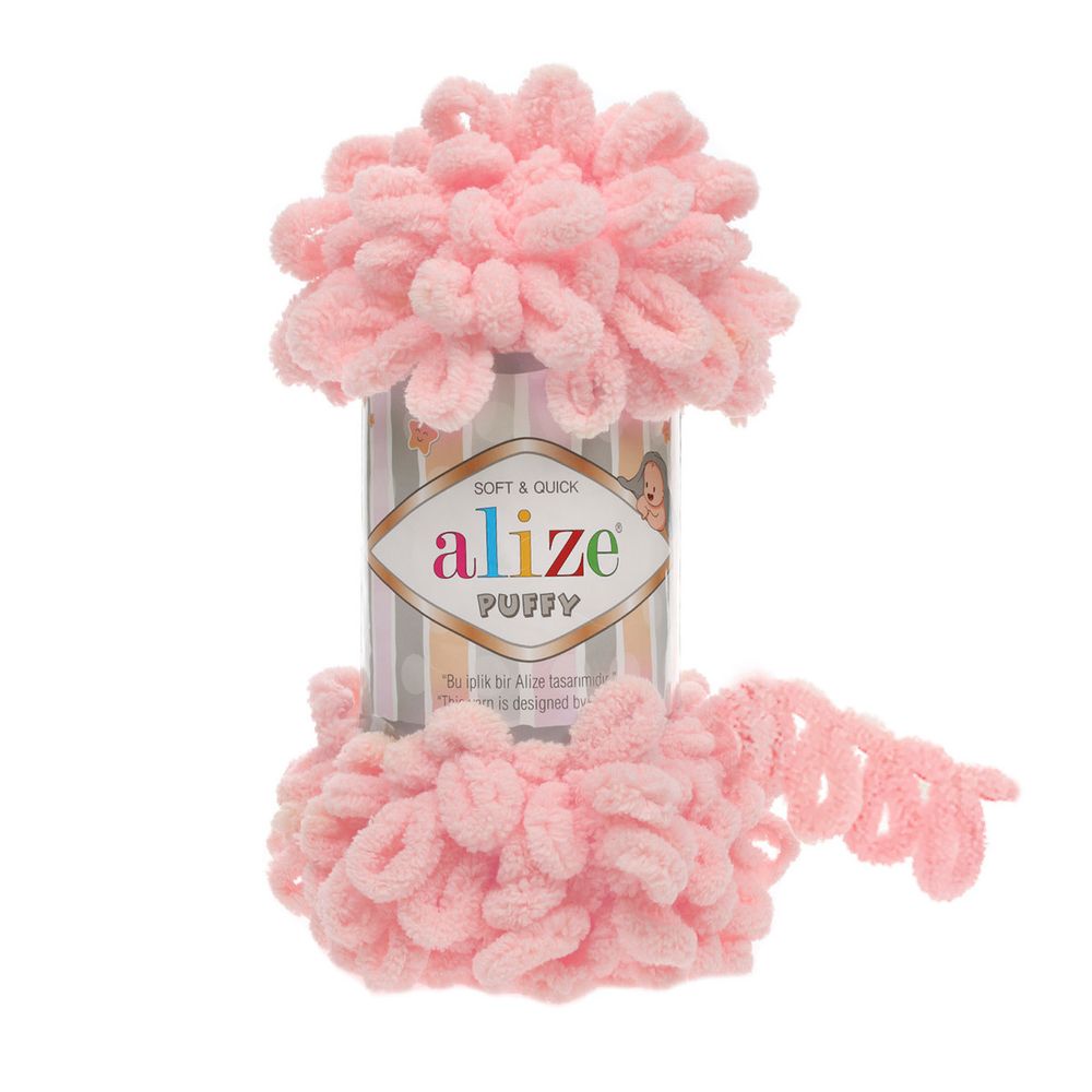 Пряжа Alize (Ализе) Puffy / уп.5 мот. по 100 г, 9м, 638 пион A