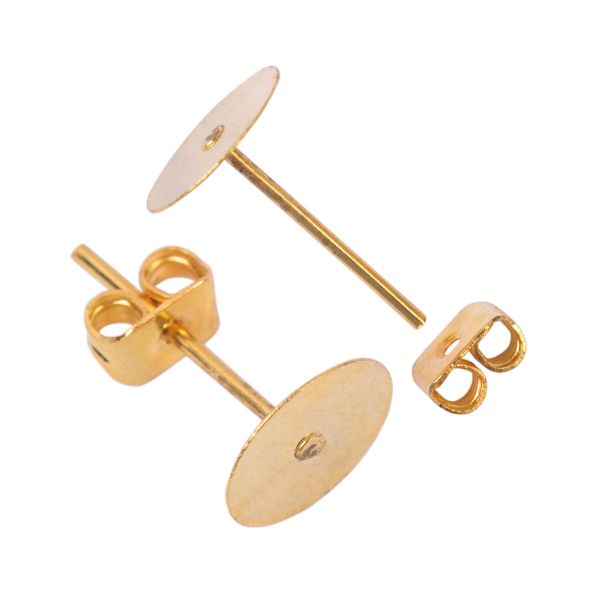 Швензы-гвоздики 12х7 мм, 10 шт, №01 золото, Zlatka DC-072/10