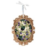 Набор для вышивания нитками МП Студия, на деревянной основе Миниатюра. Черничный лес 14х10см