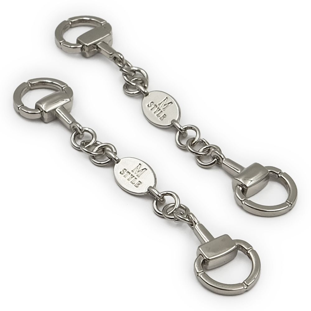 Вешалка-цепочка для одежды 80х14 мм, металл, никель, 10 шт, ГД15092