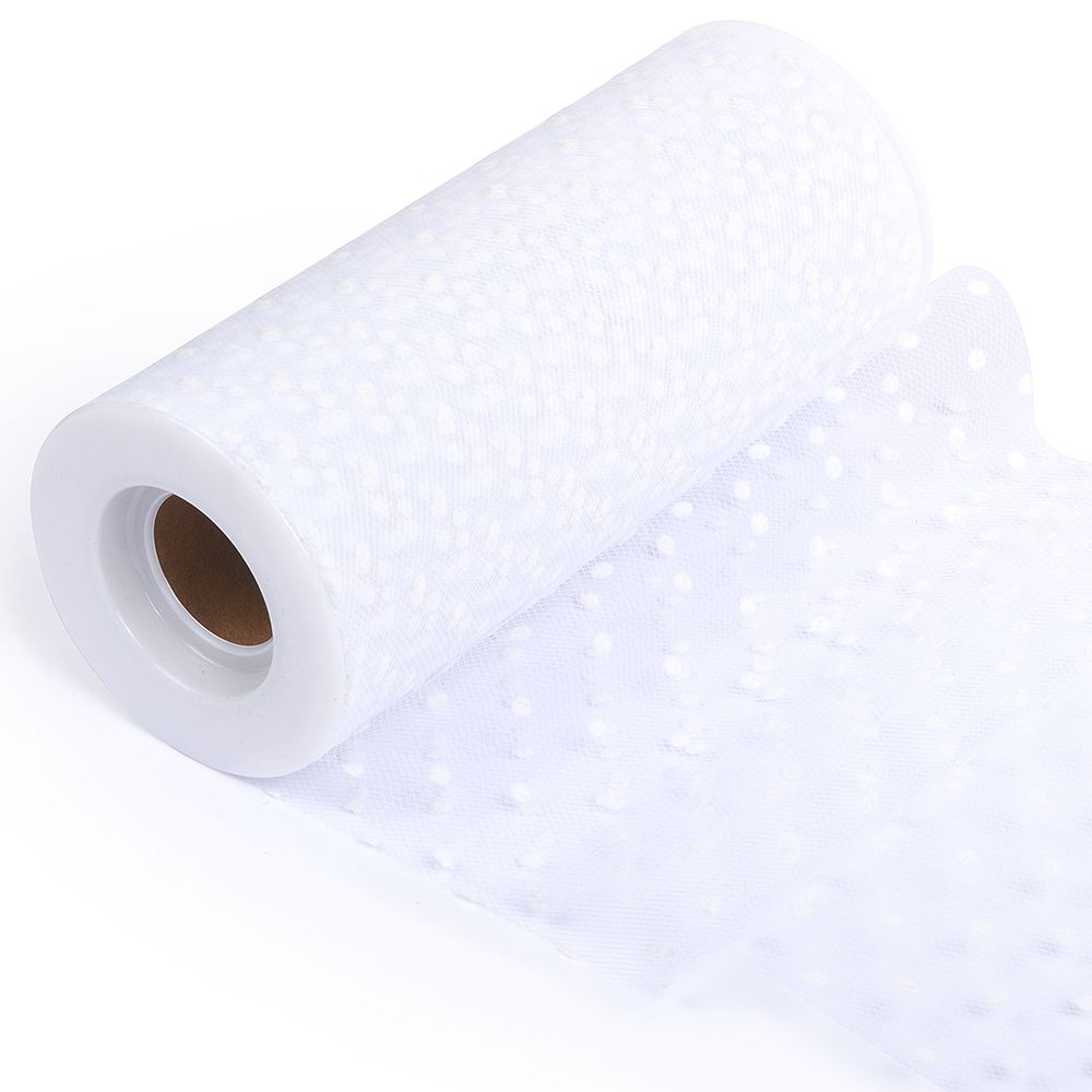 Фатин на шпульке средней жесткости 150 мм / 9.14 метров, TBY.T663.001.2, цв.001 белый Фатин на шпульке средней жесткости 150 мм / 9.14 метров, TBY.T663.001.2, цв.001 белый