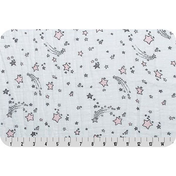 Ткань для пэчворка Peppy Embrace (марлевка), отрез 100х125 см, 120 г/м², emshooting star blush, Shannon Fabrics