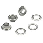 Люверсы металл ⌀_5.0 мм (внутр.), серебро, 100 шт, S090803, BIG