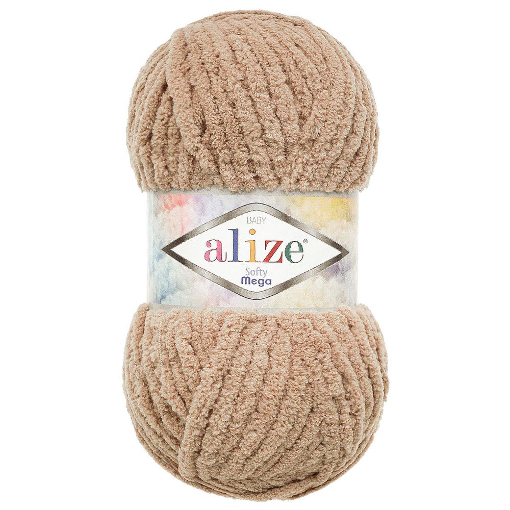 Пряжа Alize (Ализе) Softy Mega / уп.5 мот. по 100 г, 70м, 530 св.серо-коричневый