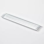 Спицы чулочные Knit Pro Nova cubics 6 мм / 20 см, никелированная латунь, серебристый, 5 шт, 12133