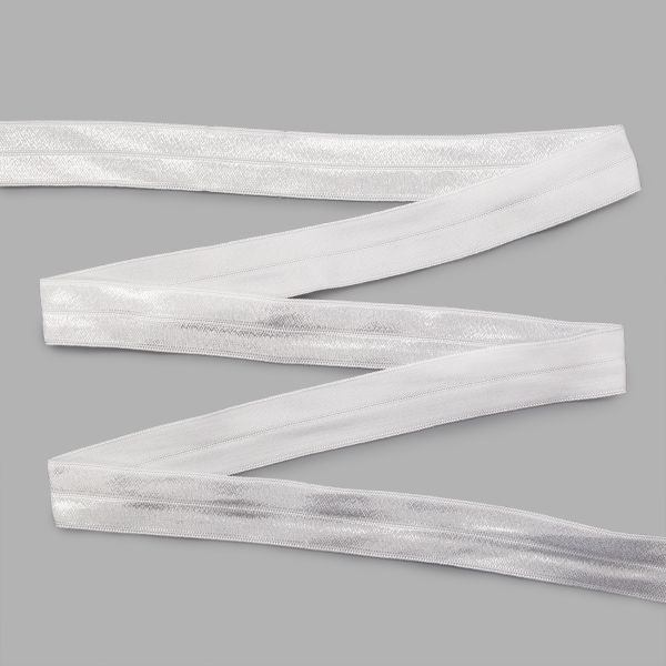 Резинка бельевая (окантовочная) блестящая 20.0 мм / 50 метров, белый