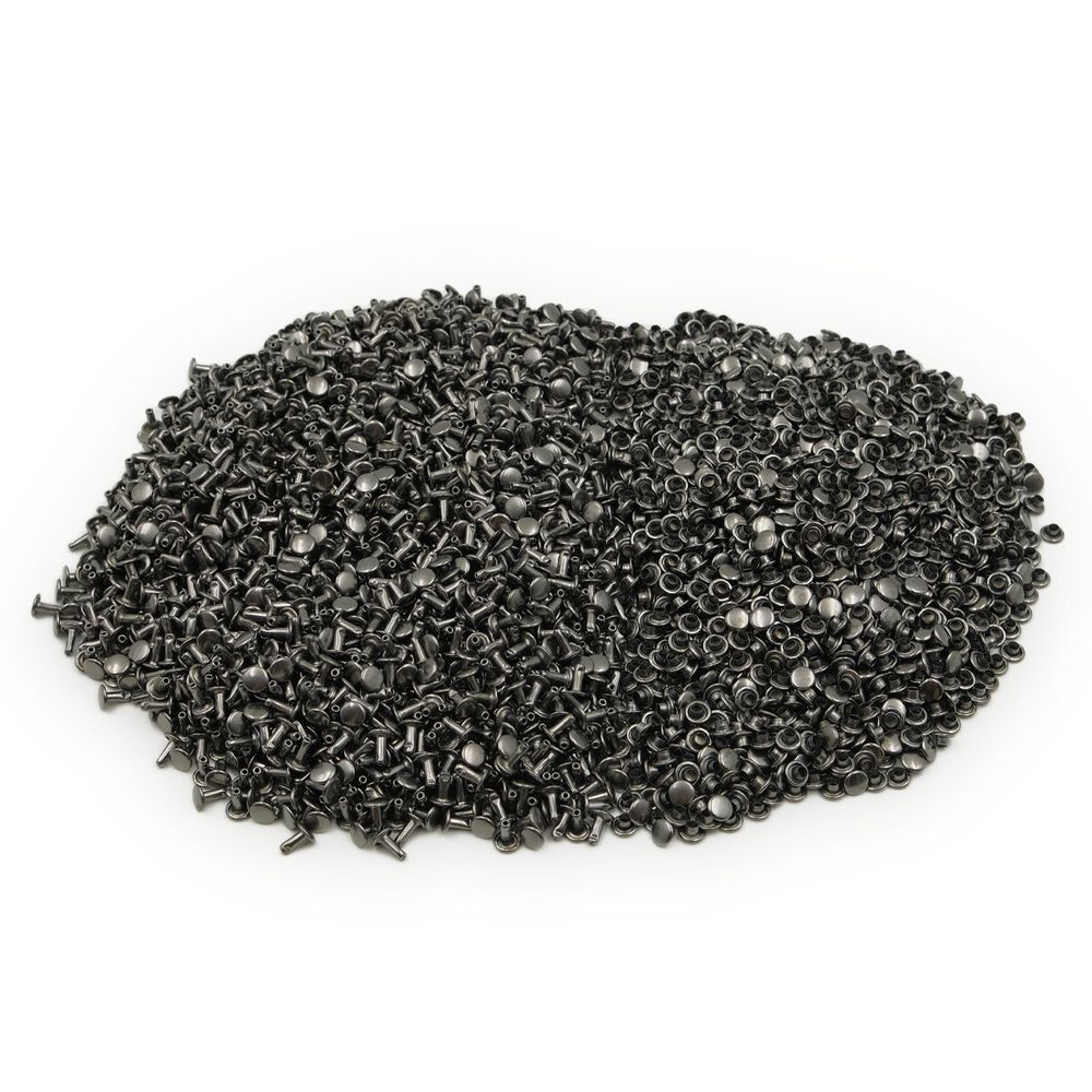 Хольнитены двухсторонние ⌀6 мм, h=6 мм, сталь, New Star №0, чер.никель, уп≈2000 шт