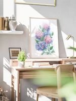 Набор для вышивания нитками Риолис, Грация гортензий, 21х30 см