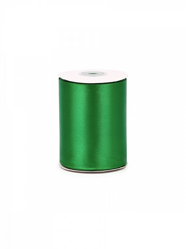 Лента атласная 1-сторонняя 100.0 мм / 22.5±1 метра, 3042 зеленый, Magic4Hobby