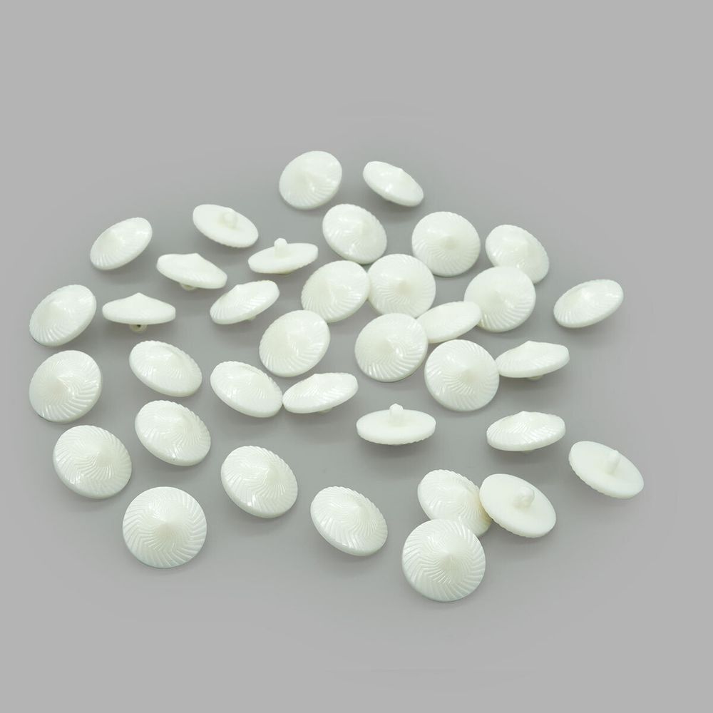 Пуговицы на ножке 40L (25мм) (white (белый)), 36 шт