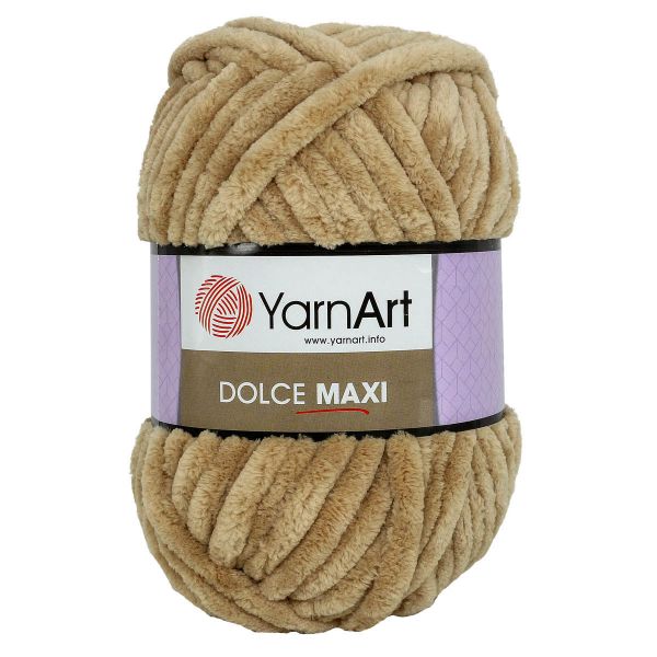 Пряжа YarnArt (ЯрнАрт) Dolce Maxi / уп.2 мот. по 200 г, 70м, 747 св-коричневый