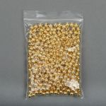 Бусины пластик ⌀4 мм, 500 г, цв.золотой, Magic4Hobby