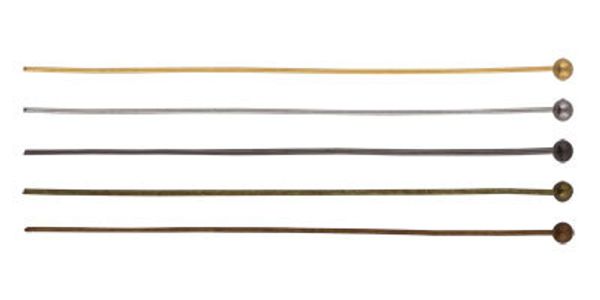 Штифт для бижутерии с шариком 50 мм, 50 шт, №05 под медь, Zlatka DC-107