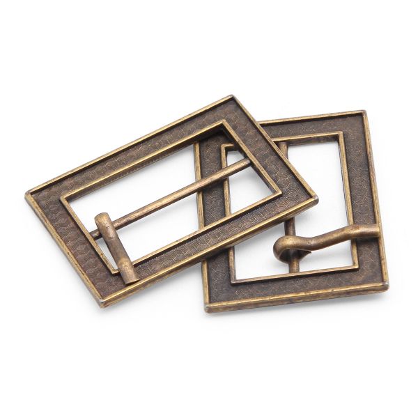 Пряжка ременная металл 30 мм, прямоугольная, 2 шт, бронза, MT-1851