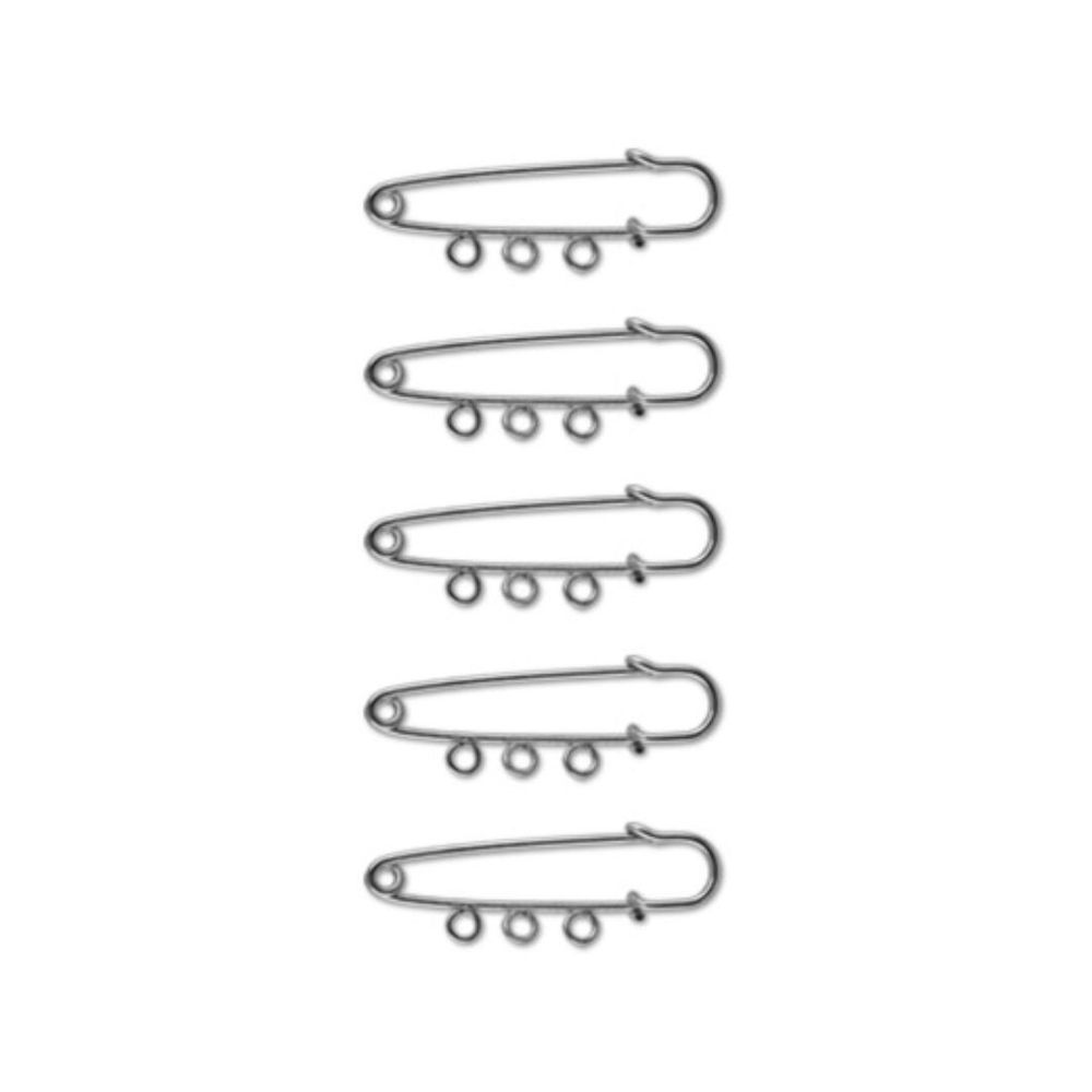 Булавки для подвесок 50 мм, №02 никель, Zlatka PO-050
