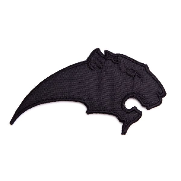 Термоаппликация Пантера, черно-черная, 91х51мм 10 шт, 901