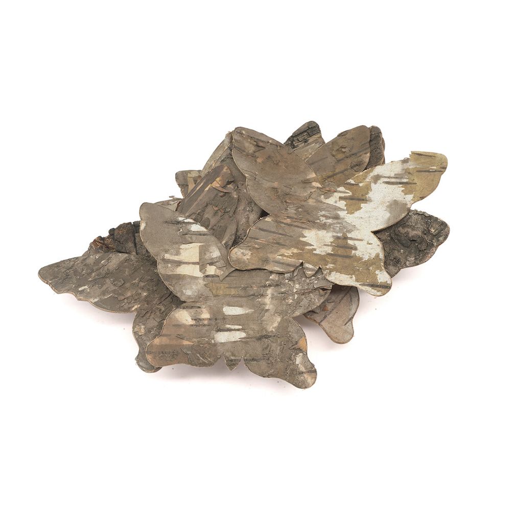 Декоративные элементы из коры дерева "Бабочки", 7х9см, 10 шт, нат/дерево